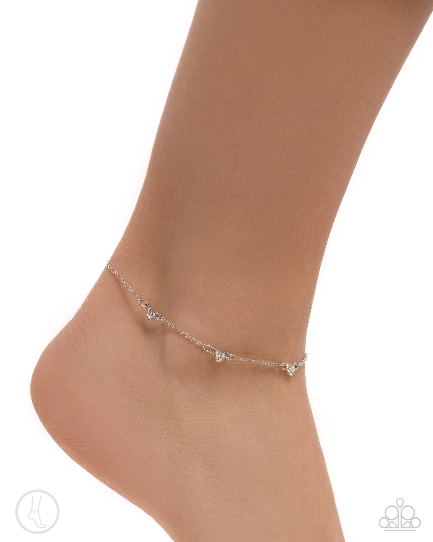 Love Me Hopeless Silver Heart Anklet