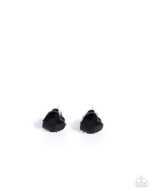 Sweetheart Stunner Black Heart Earrings