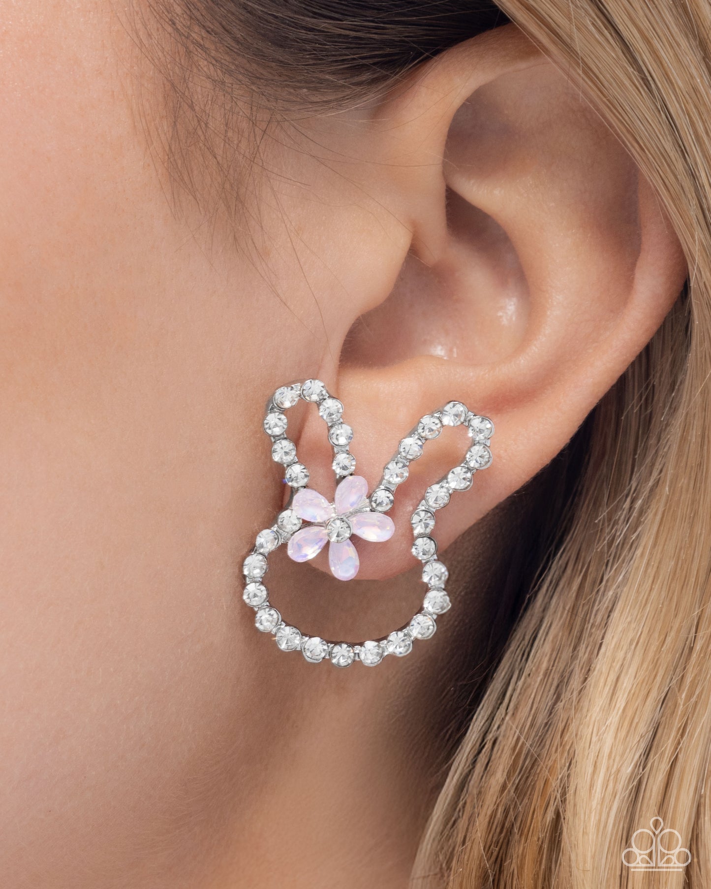 Bunny Backdrop Pink Earrings