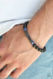 Courage Blue Black Unisex Bracelet