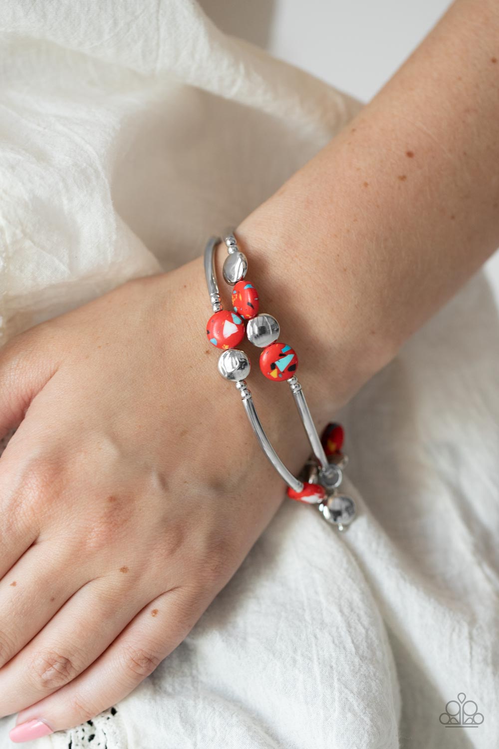 Terrazzo Territory Red Bracelets