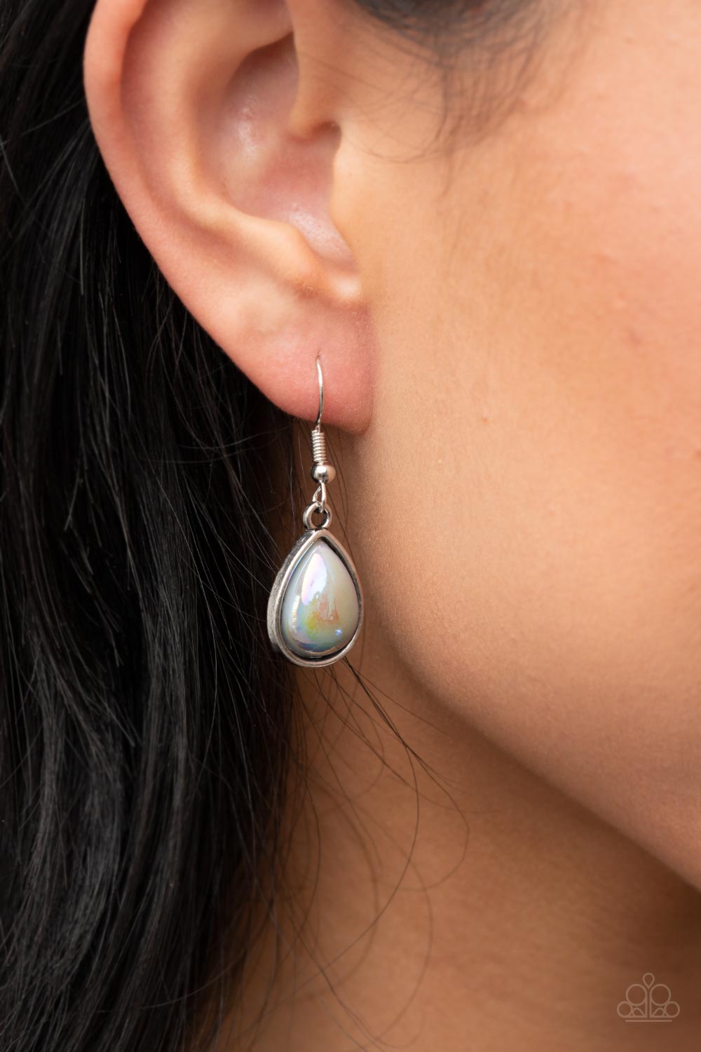 Magical Masquerade Silver Iridescent Necklace