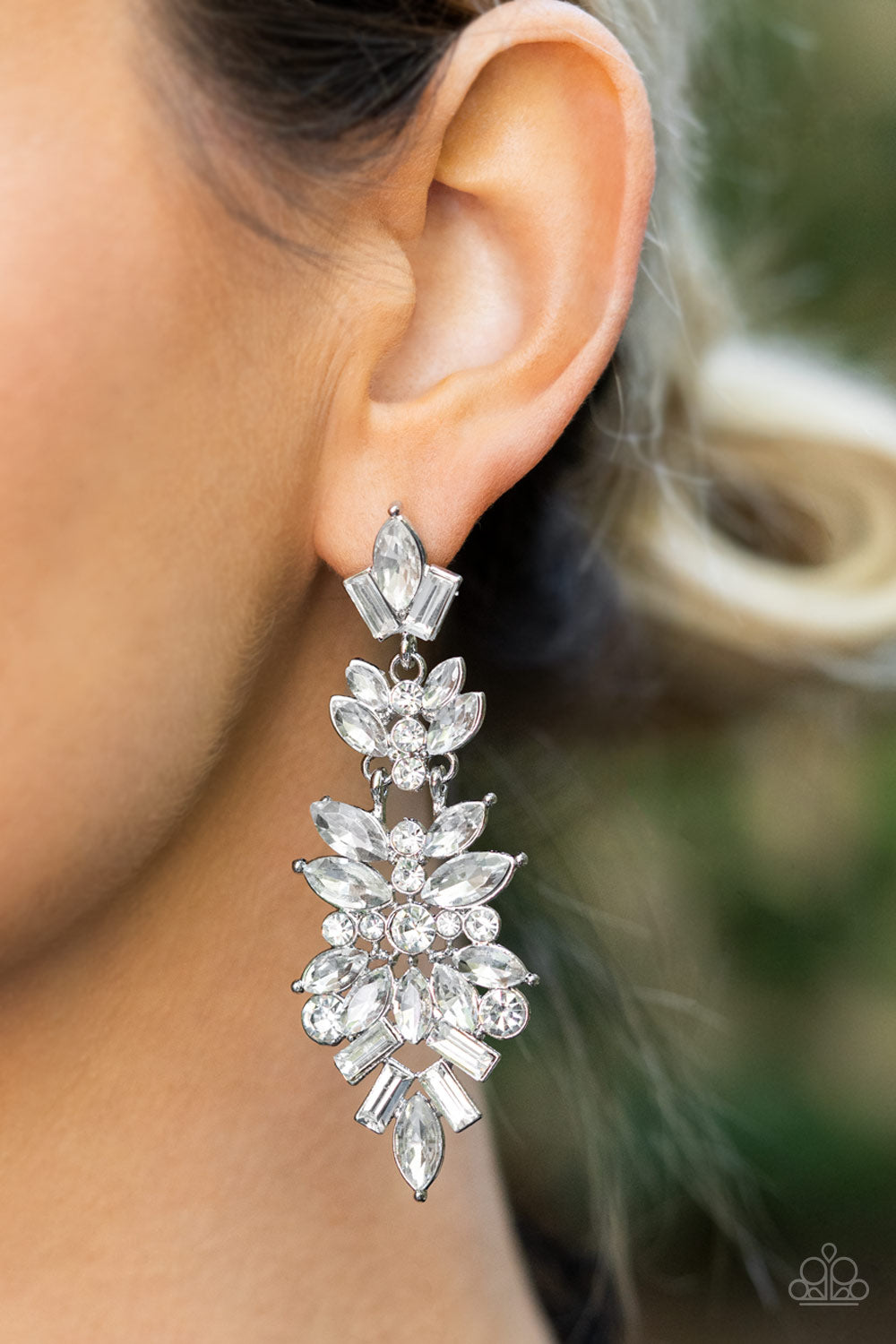 Frozen Fairytale Silver Rhinestone Earrings