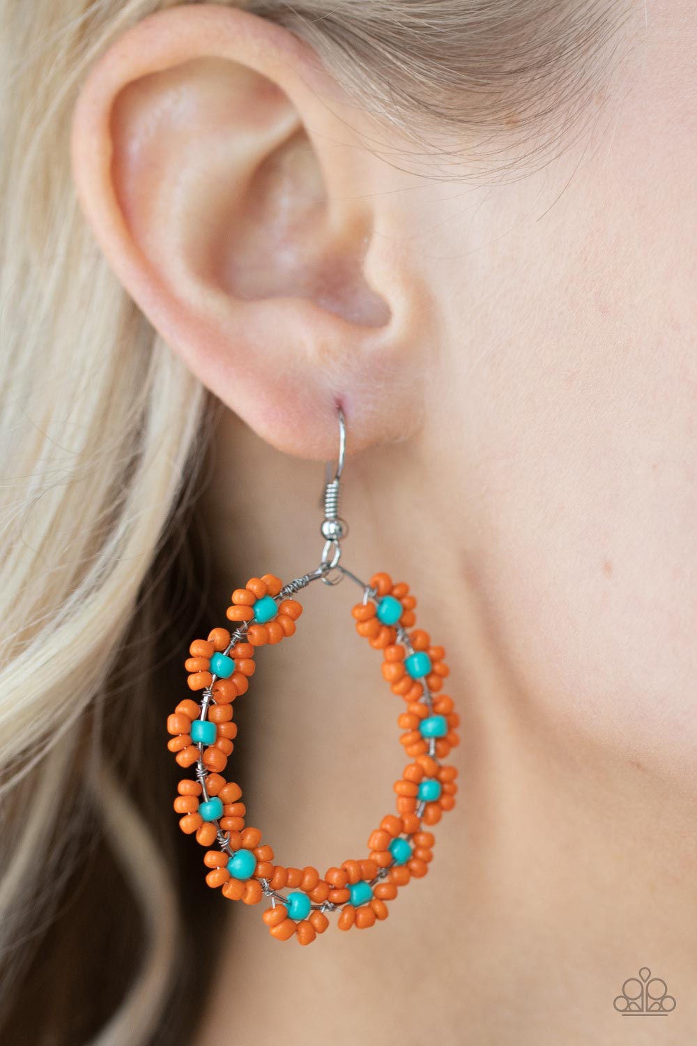 Festively Flower Child Orange Earrings