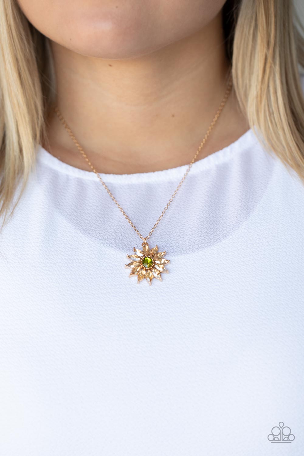 Formal Florals Gold Necklace
