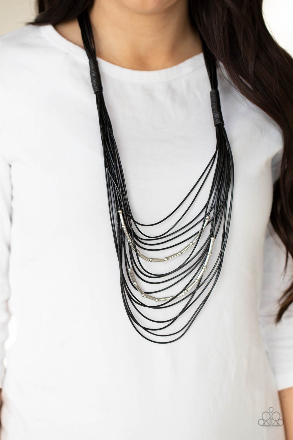 Nice Cord-ination Black Necklace