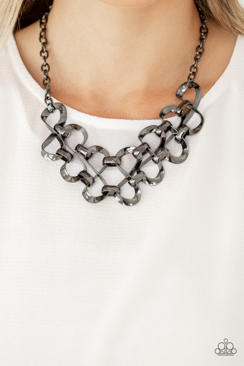 Work, Play, and Slay Gunmetal Necklace