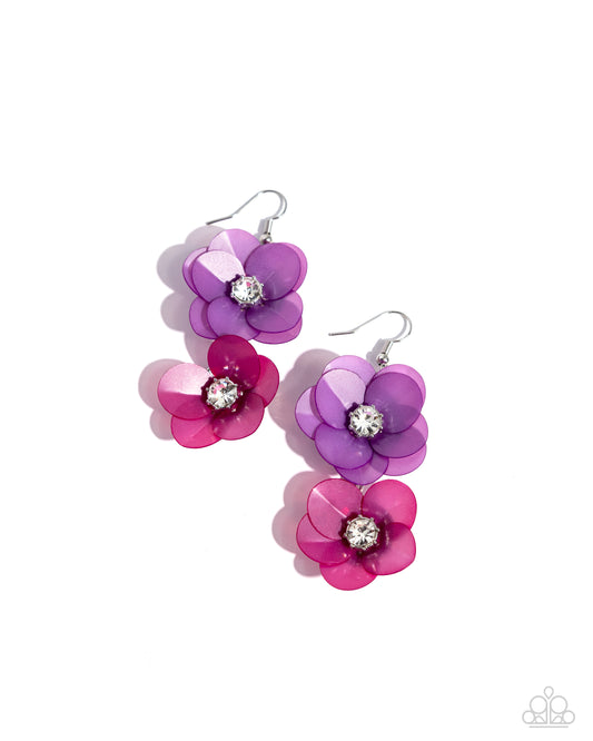 Fairy Tale Florals Purple Earrings