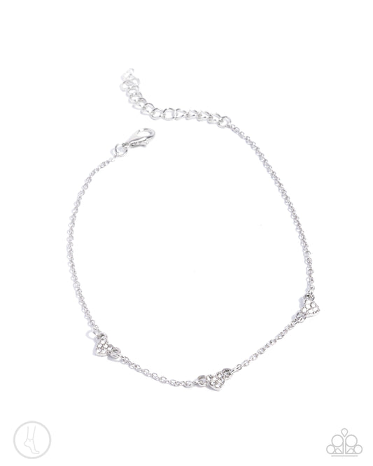 Love Me Hopeless Silver Heart Anklet