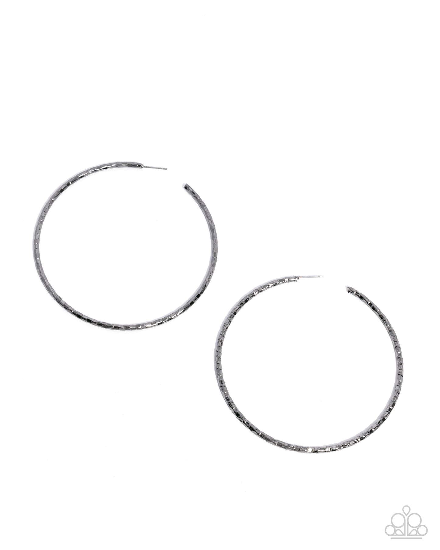 Closer To Chic Gunmetal Hoops