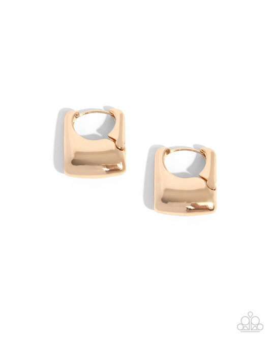 Square Symmetry Gold Hoops