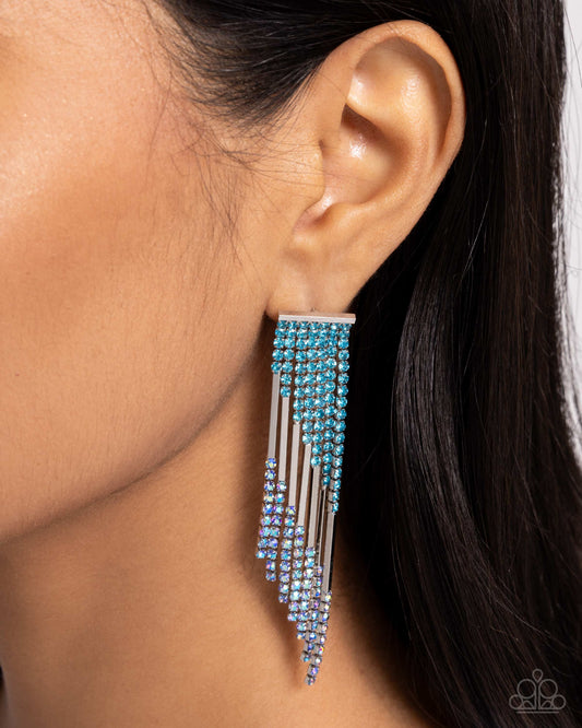 Careless Cascade Blue Earrings