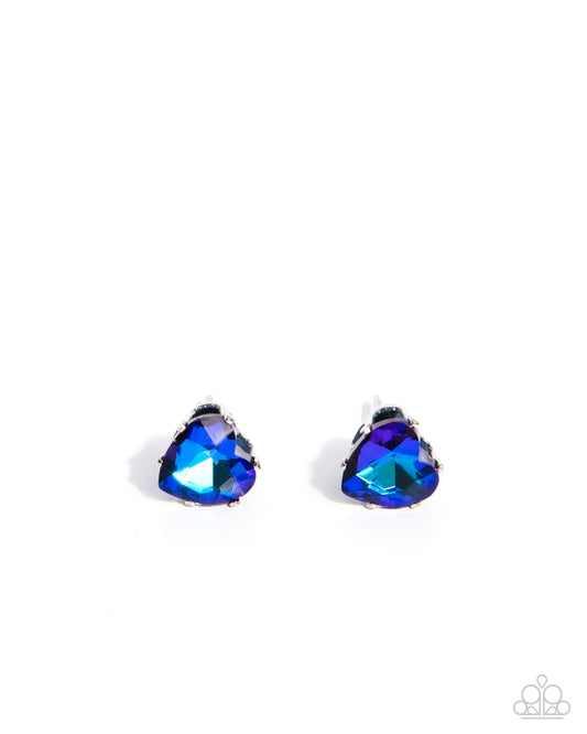 Sweetheart Stunner Blue Heart Earrings