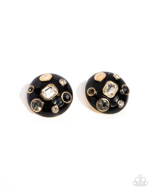 Polished Potential Black Earrings