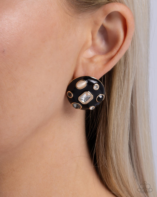 Polished Potential Black Earrings