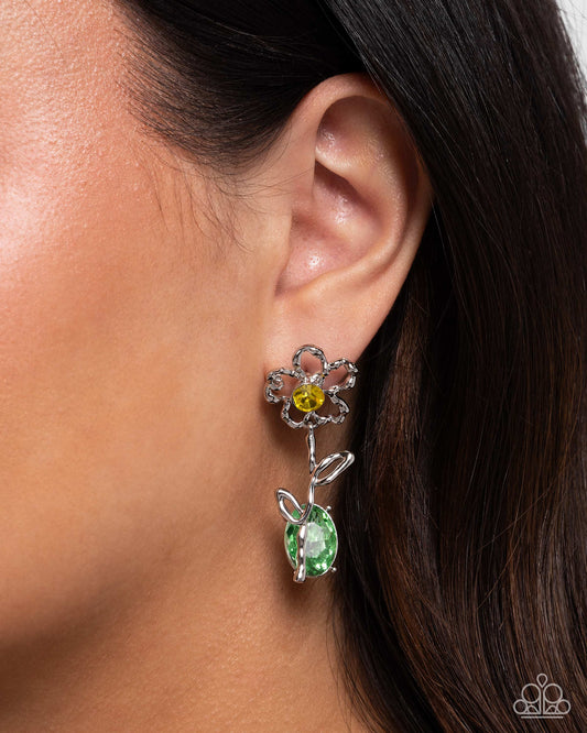 Whimsical Welcome Yellow Floral Earrings