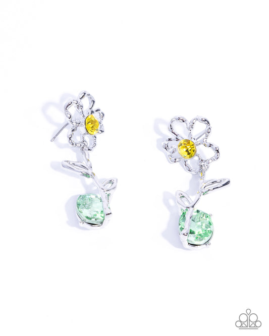 Whimsical Welcome Yellow Floral Earrings
