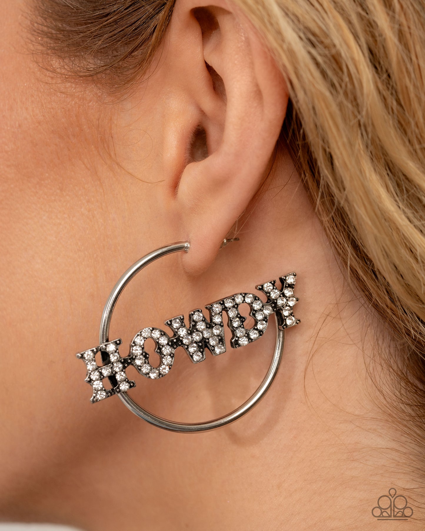 Howdy Hoedown Silver Hoops