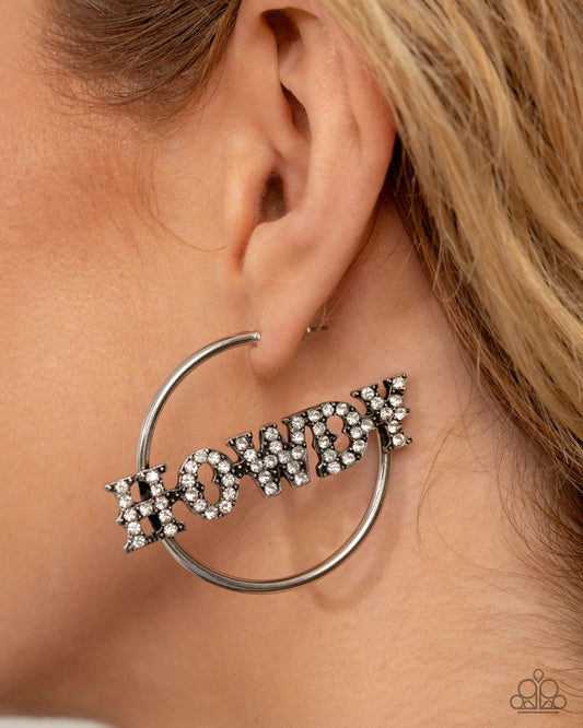 Howdy Hoedown Silver Hoops