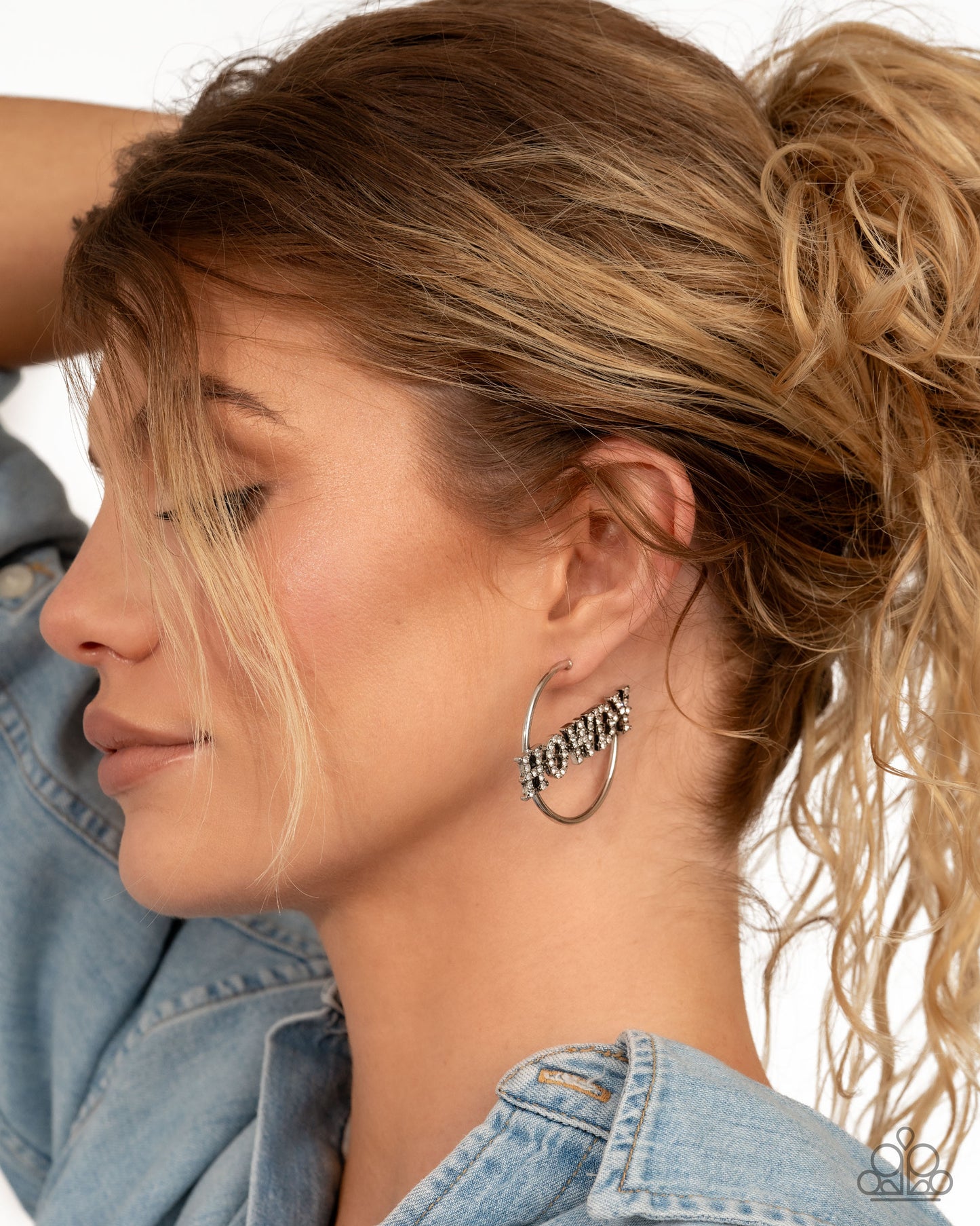 Howdy Hoedown Silver Hoops