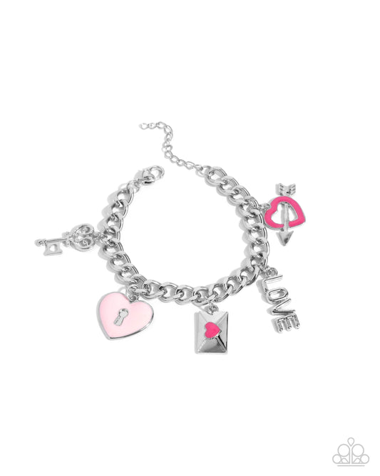 Valentines Variety Pink Charm Bracelet