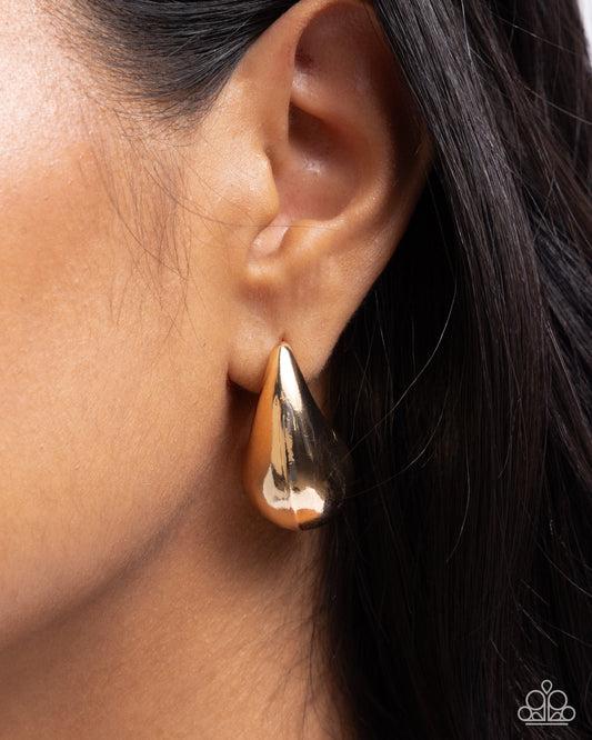 Raindrop Reveal Gold Earrings