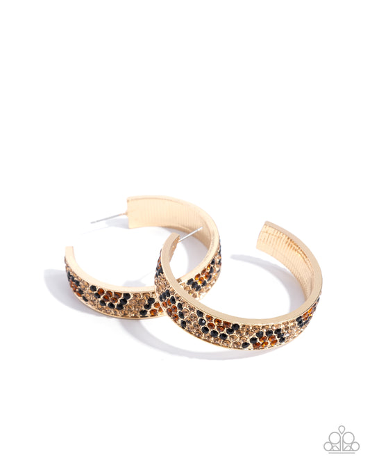 Cheetah Clique Gold Hoops