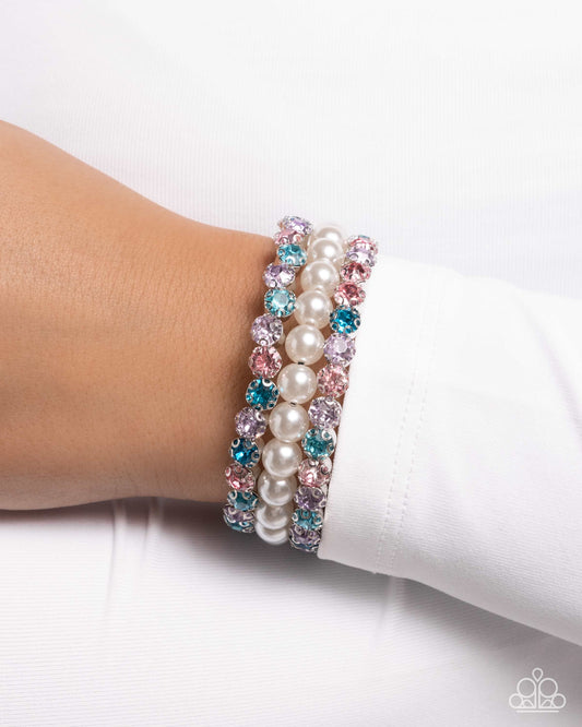 Grandiose Glitz Multi Pearl Bracelet