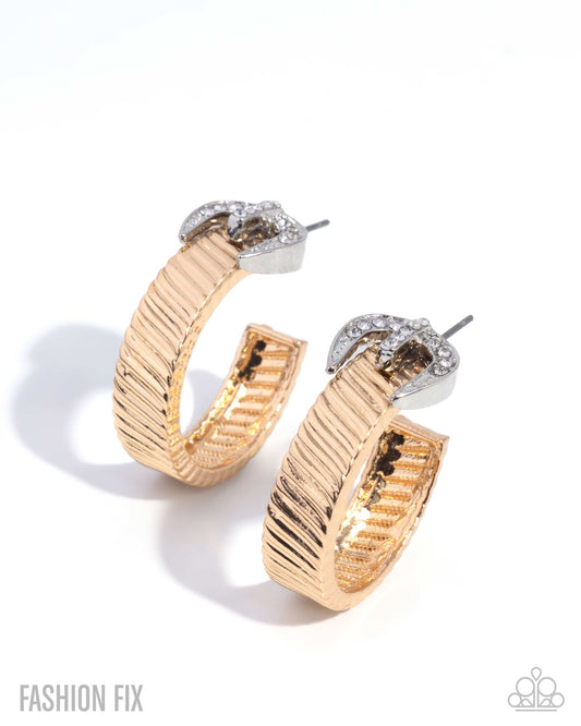 Assured Accent Gold Hoop Earrings