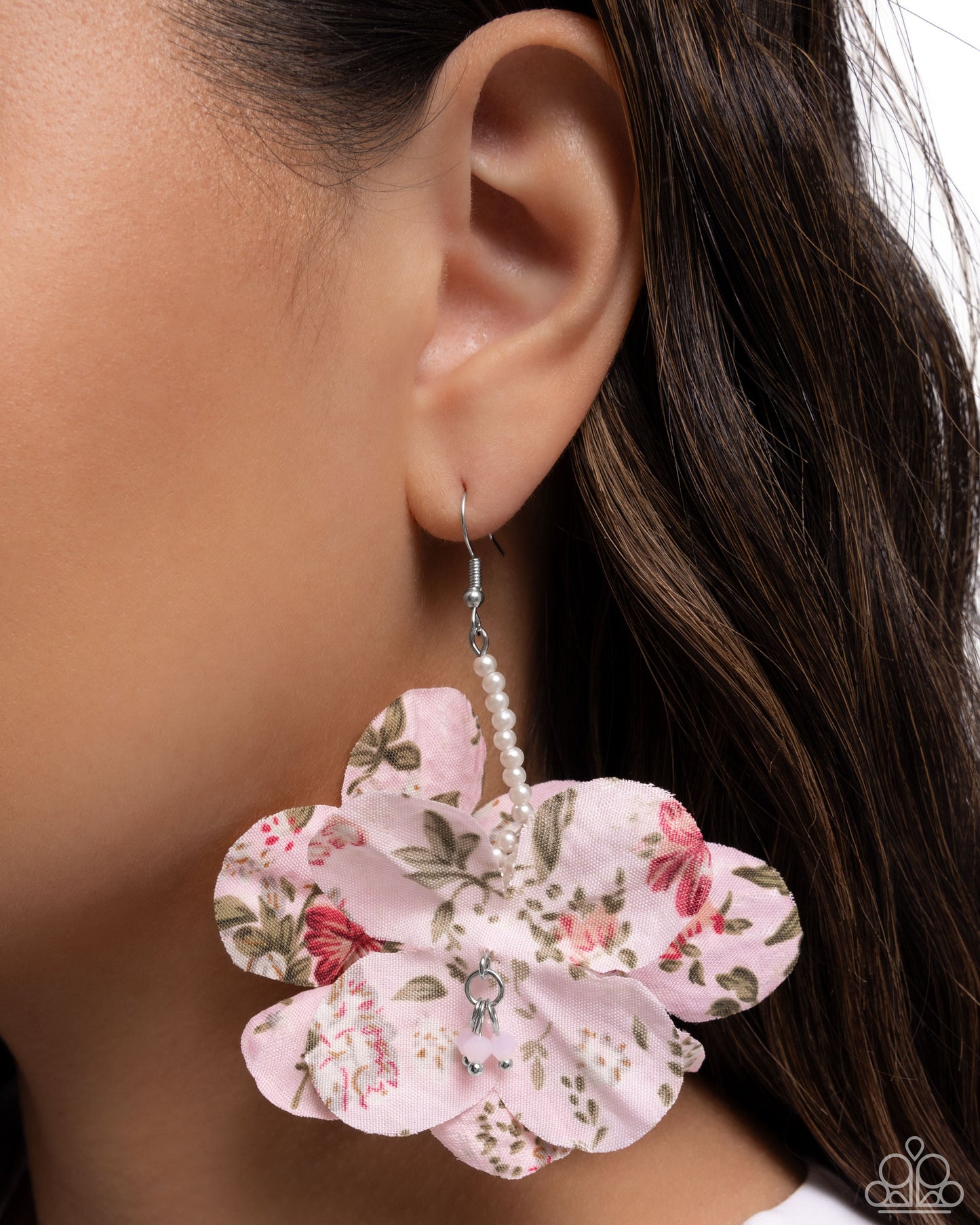 Flourishing Fantasia Pink Floral Earrings