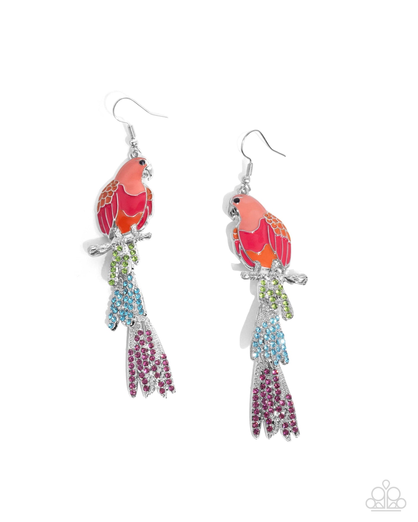 Parrot Pull Orange Earrings