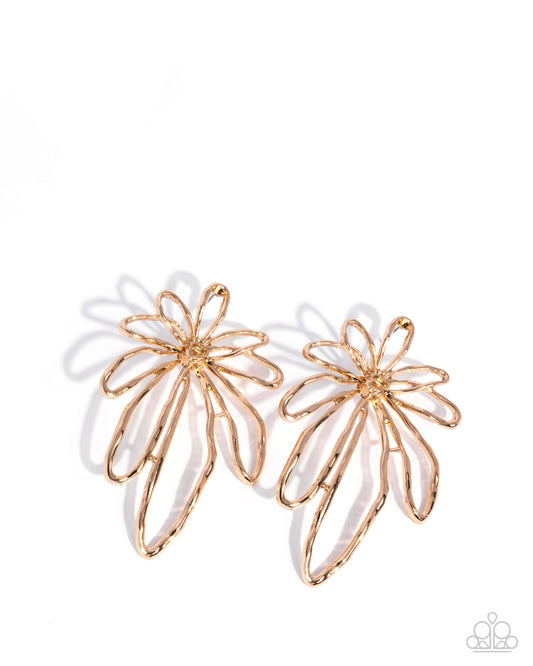 Growing Garden Gold Floral Earrings