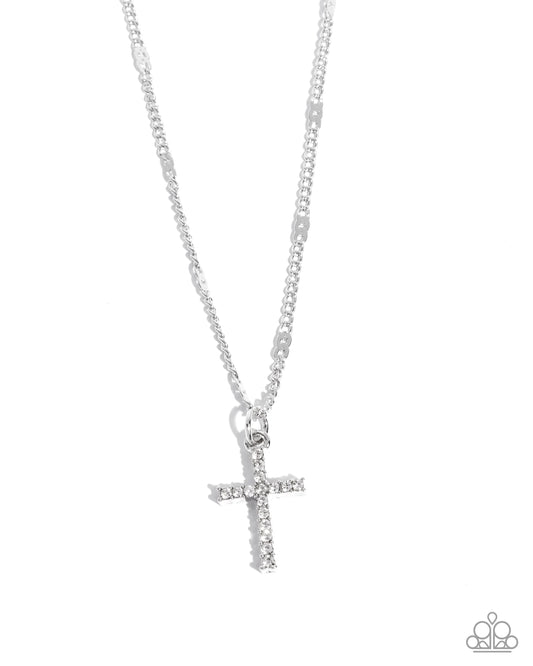 Endless Faith Silver Cross Necklace