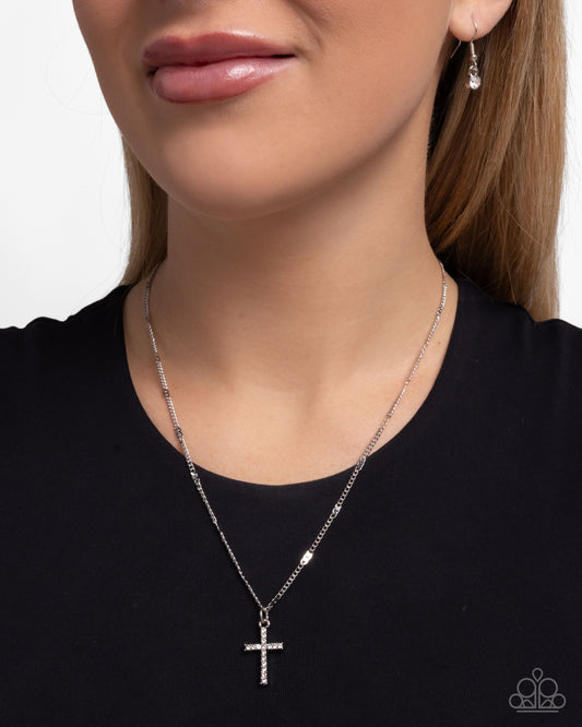 Endless Faith Silver Cross Necklace