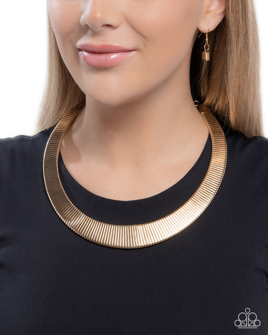Fringe Formal Gold Necklace