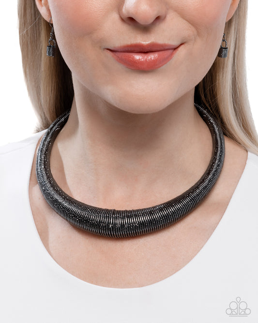 Subtle Selfie Gunmetal Necklace