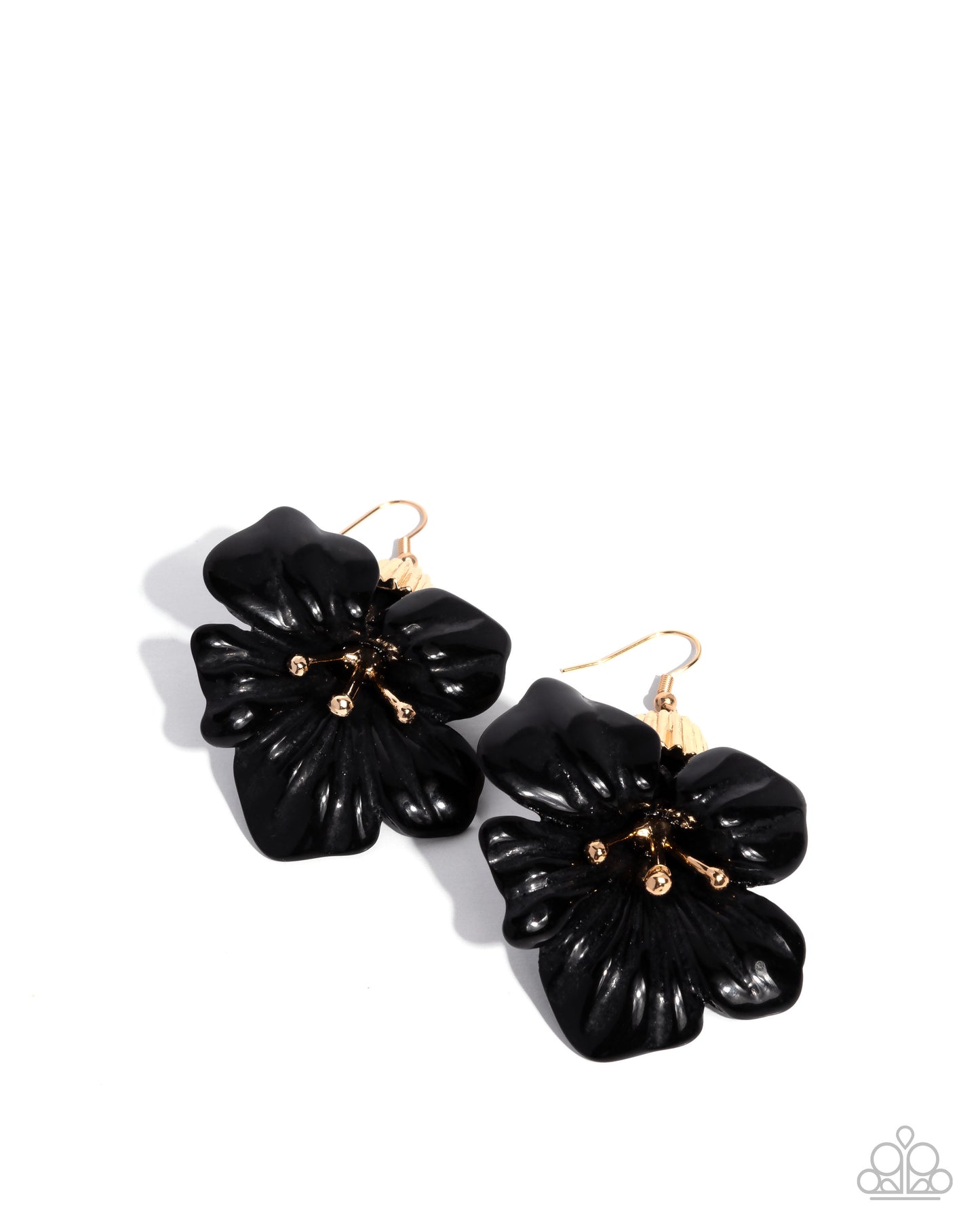 Blossoming Boardroom Black Floral Earrings