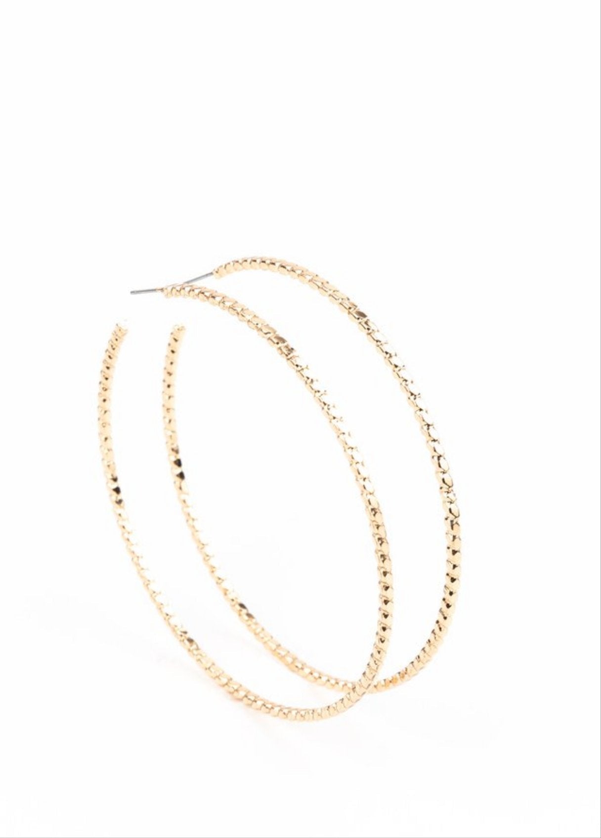 Pump Up the Volume Gold Hoops
