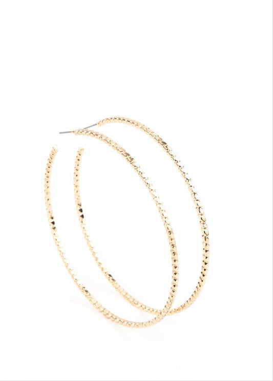 Pump Up the Volume Gold Hoops
