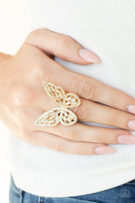 Flauntable Flutter Gold Butterfly Ring
