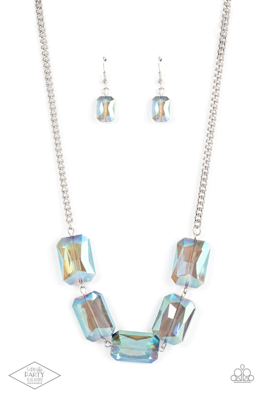 Heard It On The HEIR-Waves Blue Multi Necklace