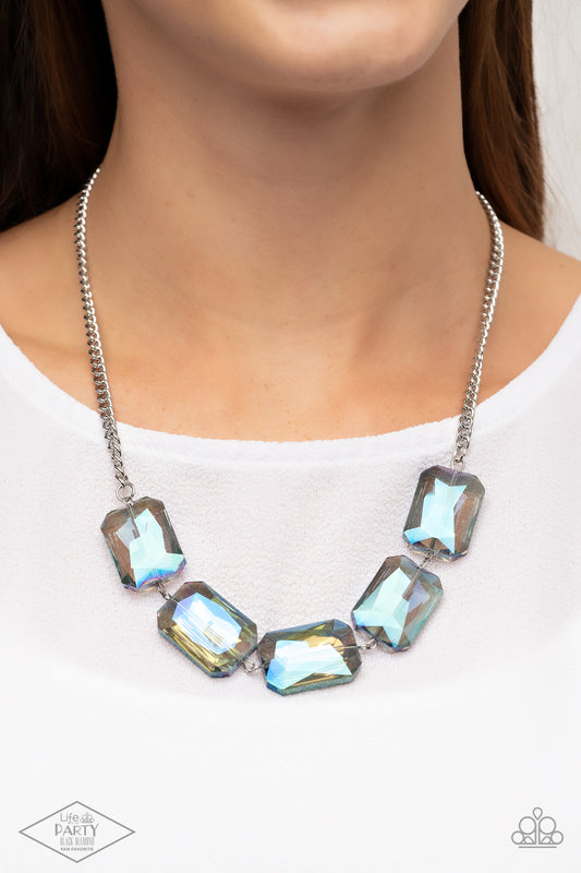 Heard It On The HEIR-Waves Blue Multi Necklace