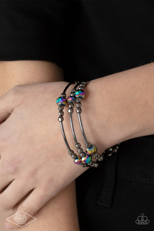 Showy Shimmer Multi Oil Spill Infinity Bracelet
