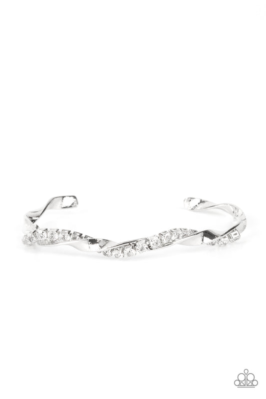 Twisted Twinkle Silver Cuff Bracelet