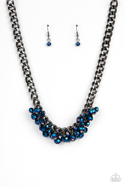 Galactic Knockout Blue Multi Necklace