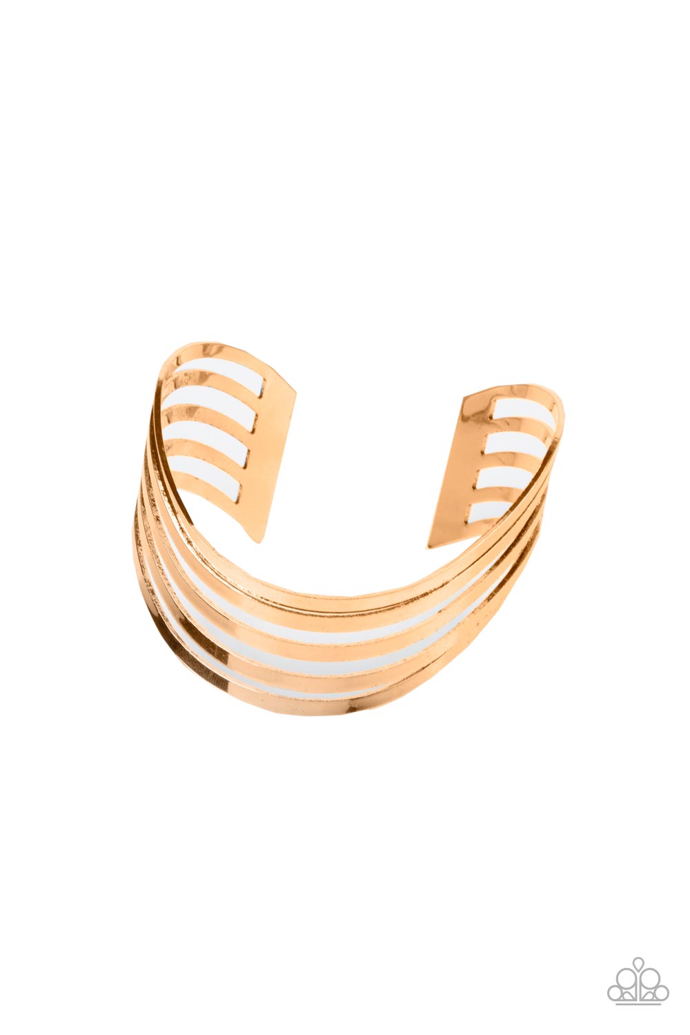 Tantalizingly Tiered Gold Cuff Bracelet