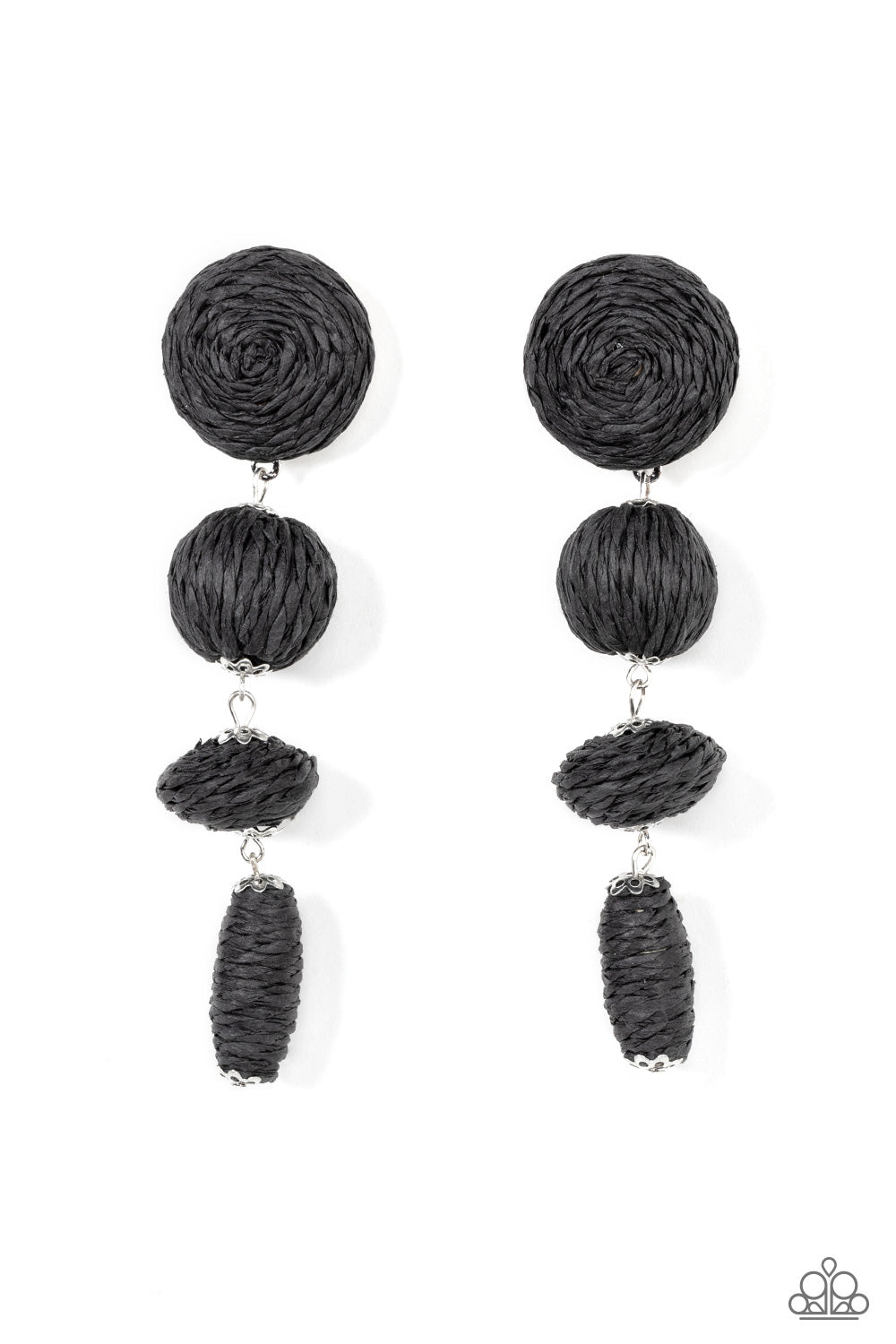 Twine Tango Black Earrings