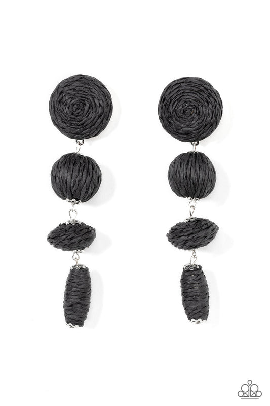 Twine Tango Black Earrings