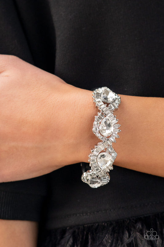 For the Win Silver Rhinestone Bracelet