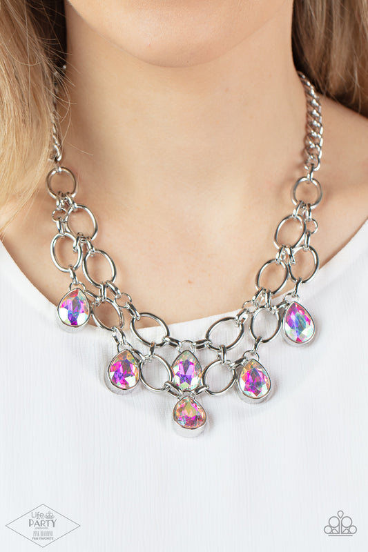Show-Stopping Shimmer Multi Iridescent Necklace